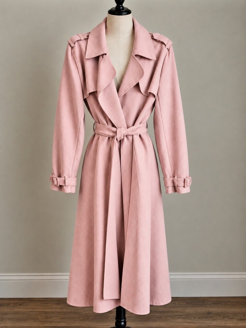 Philosophy Republic Clothing XL. Elegant Blush Pink Trench Coat